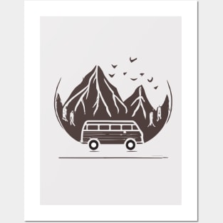 Camping Near The Mountains Posters and Art